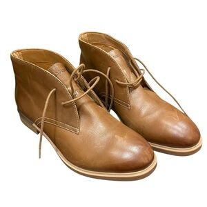 Hush Puppies Brown Leather Ankle Booties. Just Too Narrow For Me.